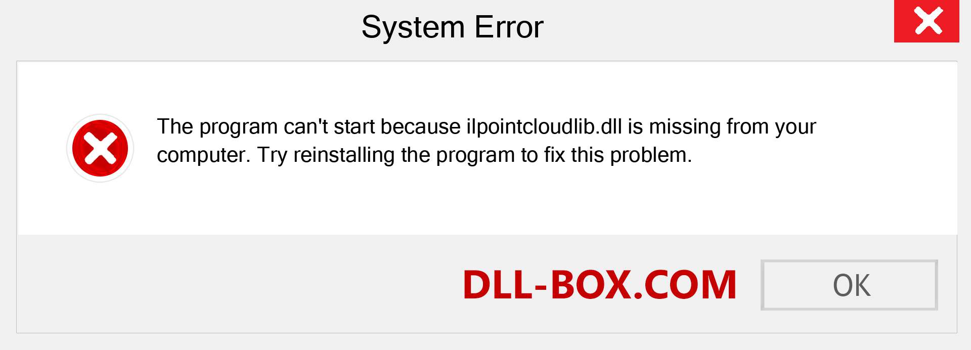  ilpointcloudlib.dll file is missing?. Download for Windows 7, 8, 10 - Fix  ilpointcloudlib dll Missing Error on Windows, photos, images
